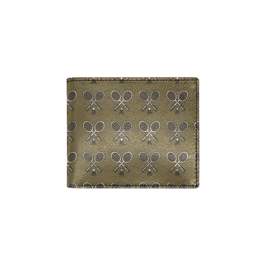Badminton Pattern Print Design 07 Men's ID Card Wallet