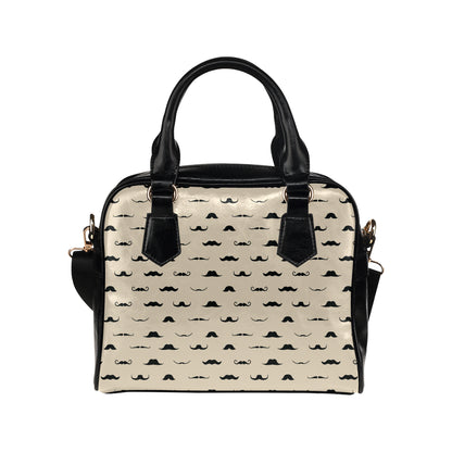 Mustache Pattern Print Design A03 Shoulder Handbag