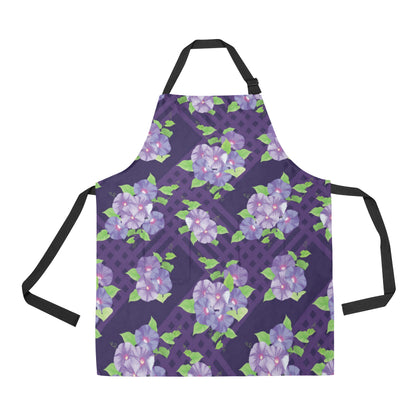 Morning Glory Pattern Print Design MG03 Apron with Pocket