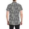 Camouflage Fern Pattern Print Design 05 Men's Short Sleeve Button Up Shirt