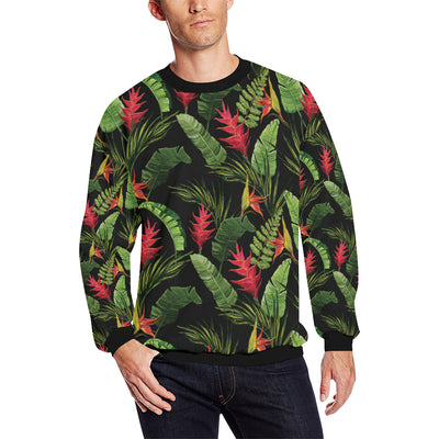 Bird Of Paradise Pattern Print Design BOP010 Men Long Sleeve Sweatshirt