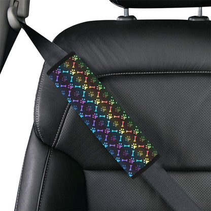 Paw Rainbow Print Car Seat Belt Cover
