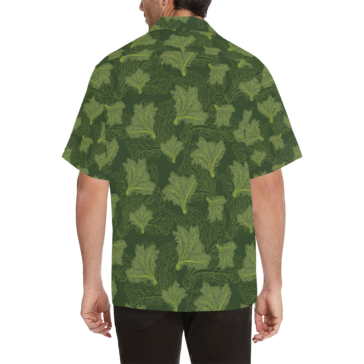 Kale Pattern Print Design 01 Men's Hawaiian Shirt