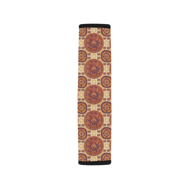 Calendar Aztec Pattern Print Design 01 Car Seat Belt Cover