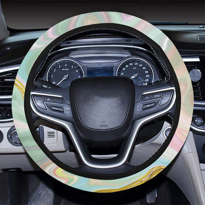 Gold Sweet Marble Steering Wheel Cover with Elastic Edge