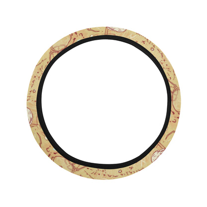 Chemical Pattern Print Design 01 Steering Wheel Cover with Elastic Edge