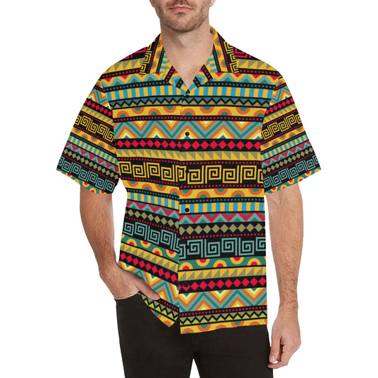 African Pattern Print Design 03 Men's Hawaiian Shirt