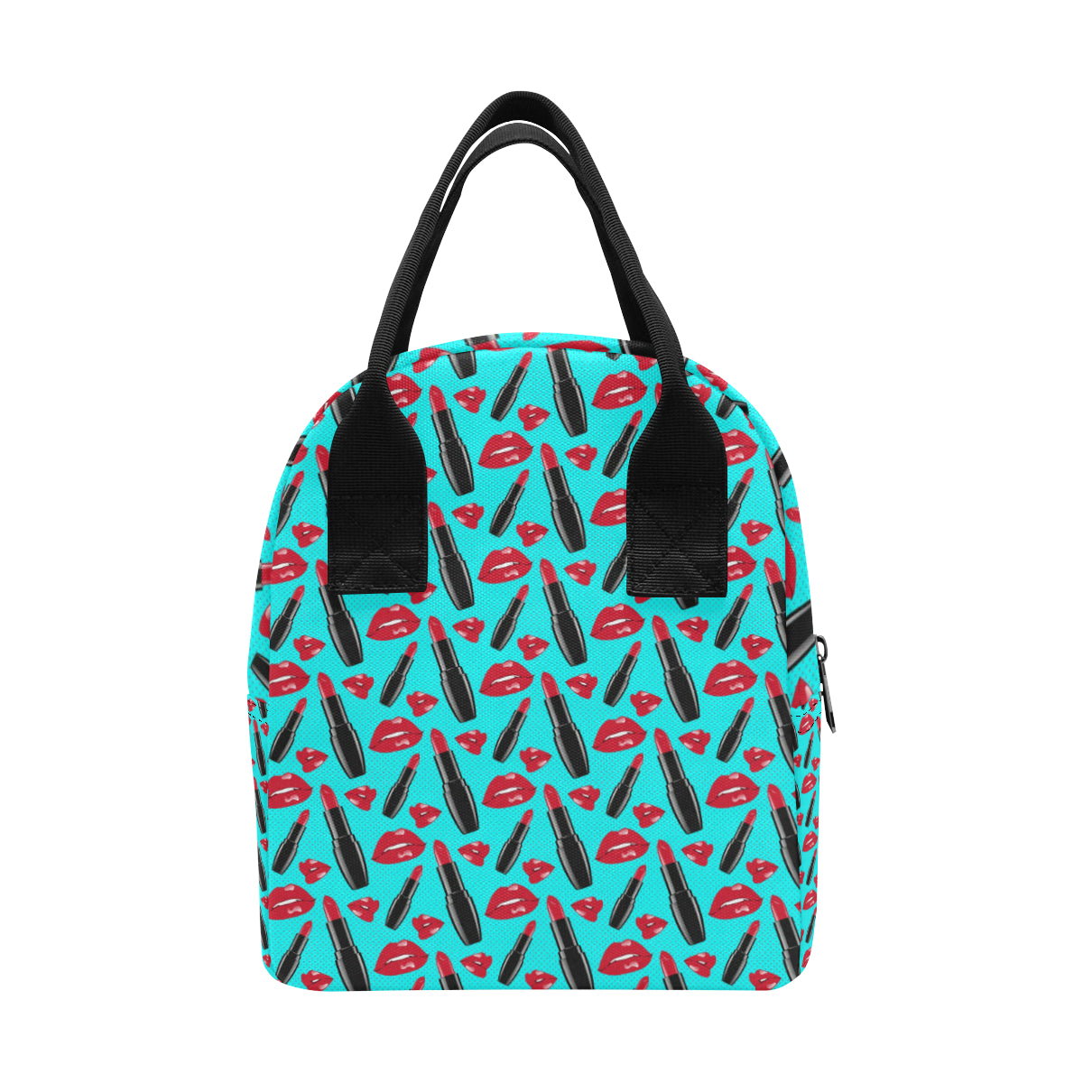 Lipstick Pattern Print Design LT02 Insulated Lunch Bag