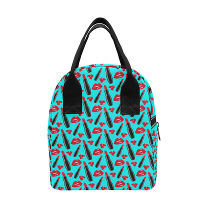 Lipstick Pattern Print Design LT02 Insulated Lunch Bag