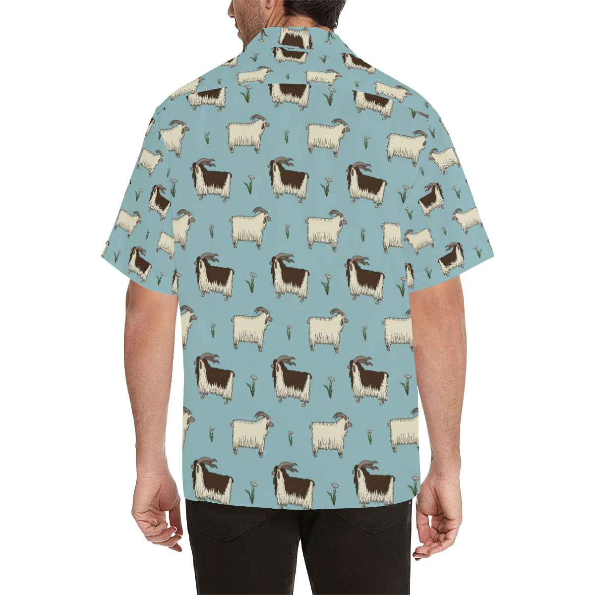 Goat Pattern Print Design 02 Men's Hawaiian Shirt