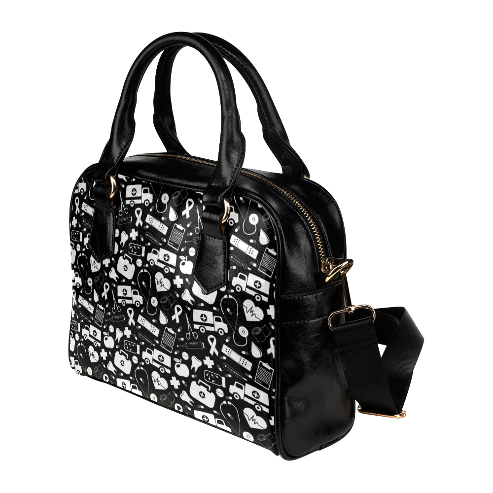Medical Pattern Print Design 01 Shoulder Handbag