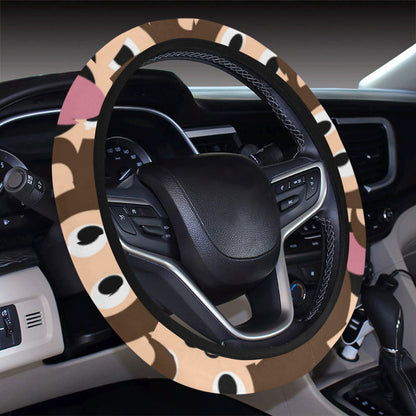 Emoji Monkey Print Pattern Steering Wheel Cover with Elastic Edge