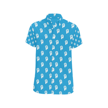 Psychology Pattern Print Design A03 Men's Short Sleeve Button Up Shirt