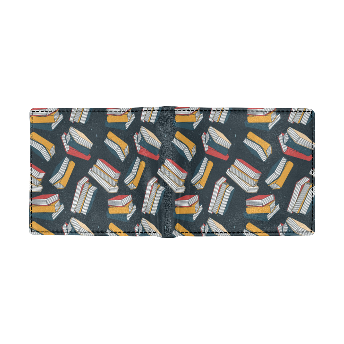 Book Pattern Print Design 07 Men's ID Card Wallet