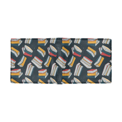 Book Pattern Print Design 07 Men's ID Card Wallet