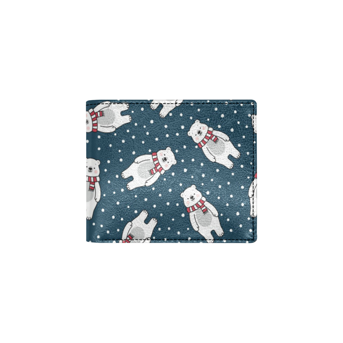 Polar Bear Pattern Print Design PB05 Men's ID Card Wallet