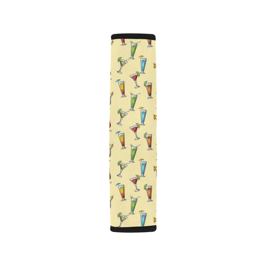 Cocktail Pattern Print Design 02 Car Seat Belt Cover