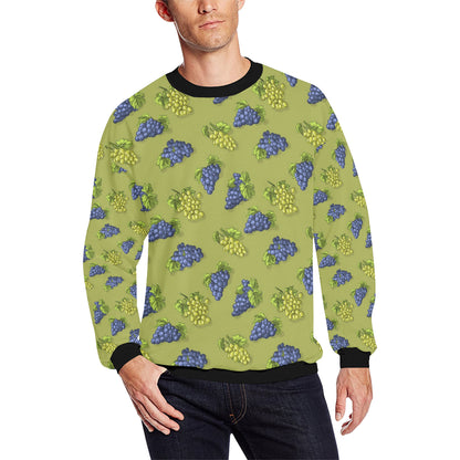 Grape Pattern Print Design GP08 Men Long Sleeve Sweatshirt