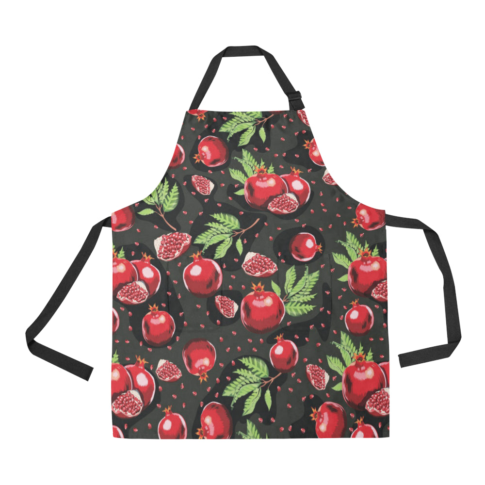 Pomegranate Pattern Print Design PG06 Apron with Pocket