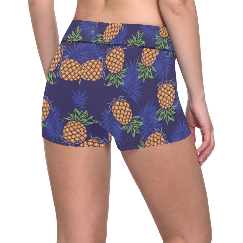 Pineapple Pattern Print Design PP02 Yoga Shorts