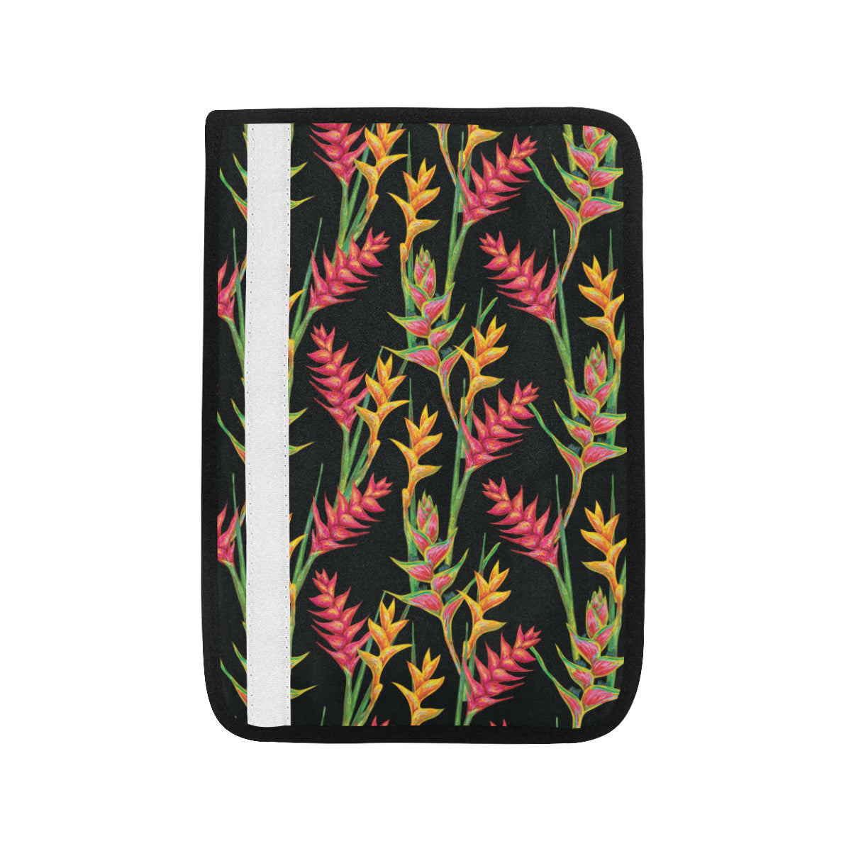 Heliconia Pattern Print Design HL01 Car Seat Belt Cover