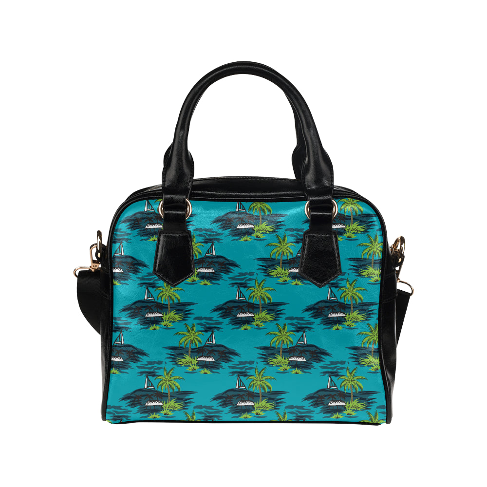 Pacific island Pattern Print Design A01 Shoulder Handbag
