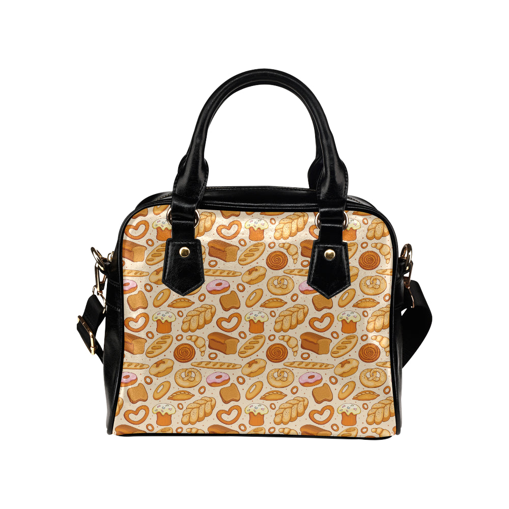 Bread Pattern Print Design 01 Shoulder Handbag
