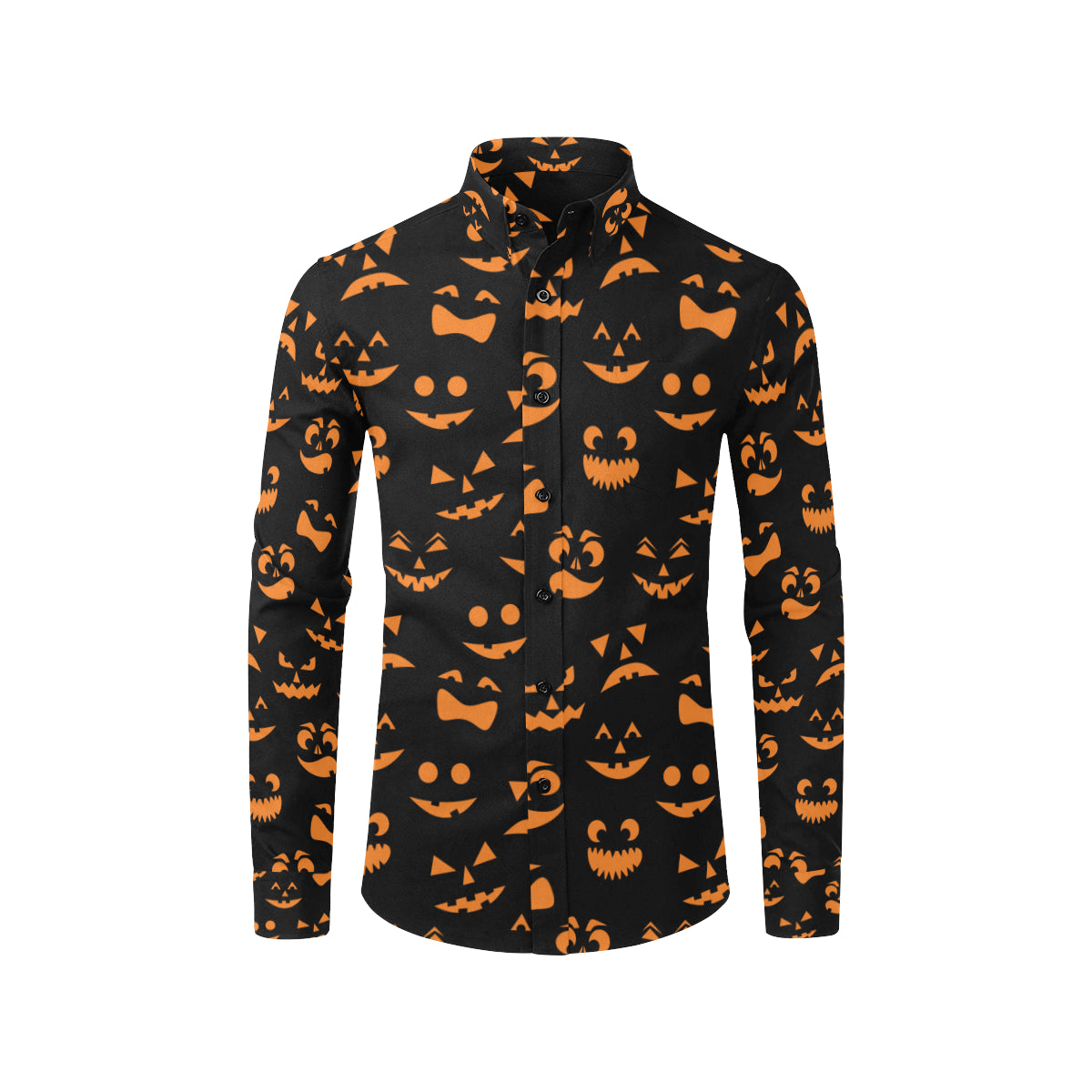 Halloween Pattern Print Design 02 Men's Long Sleeve Shirt