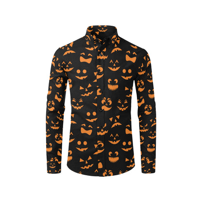 Halloween Pattern Print Design 02 Men's Long Sleeve Shirt