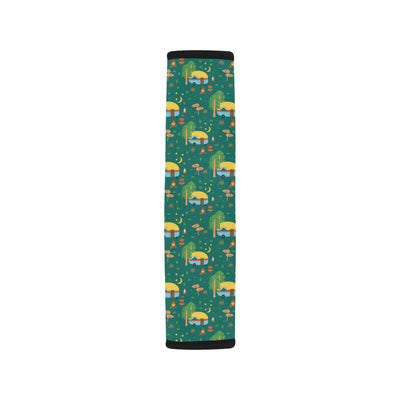 Camping Camper Pattern Print Design 06 Car Seat Belt Cover