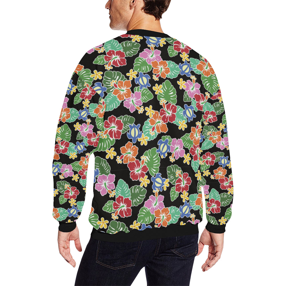 Hawaiian Themed Pattern Print Design H010 Men Long Sleeve Sweatshirt
