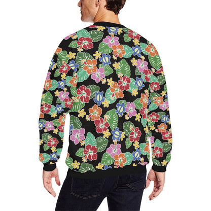 Hawaiian Themed Pattern Print Design H010 Men Long Sleeve Sweatshirt