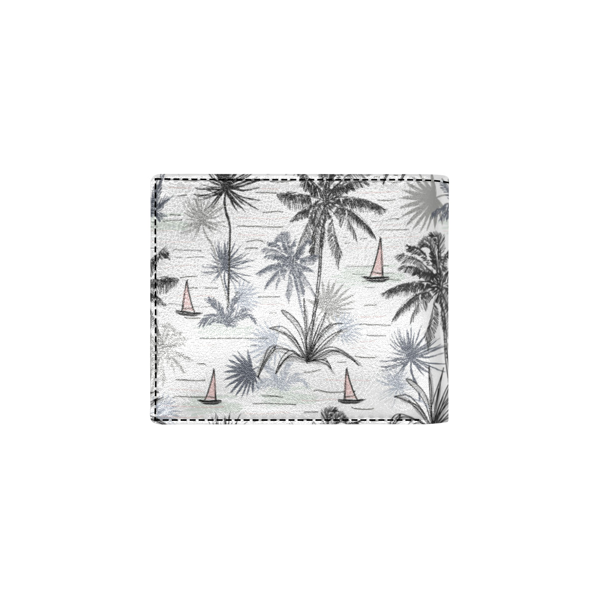 Pacific island Pattern Print Design A04 Men's ID Card Wallet