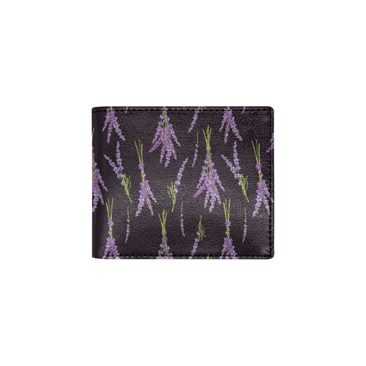 Lavender Pattern Print Design LV05 Men's ID Card Wallet