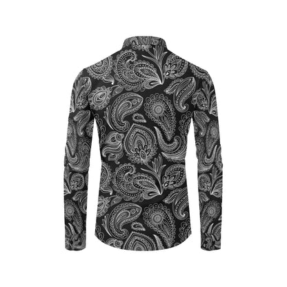 Paisley Pattern Print Design A04 Men's Long Sleeve Shirt
