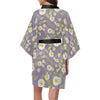 Daisy Pattern Print Design DS011 Women Kimono Robe