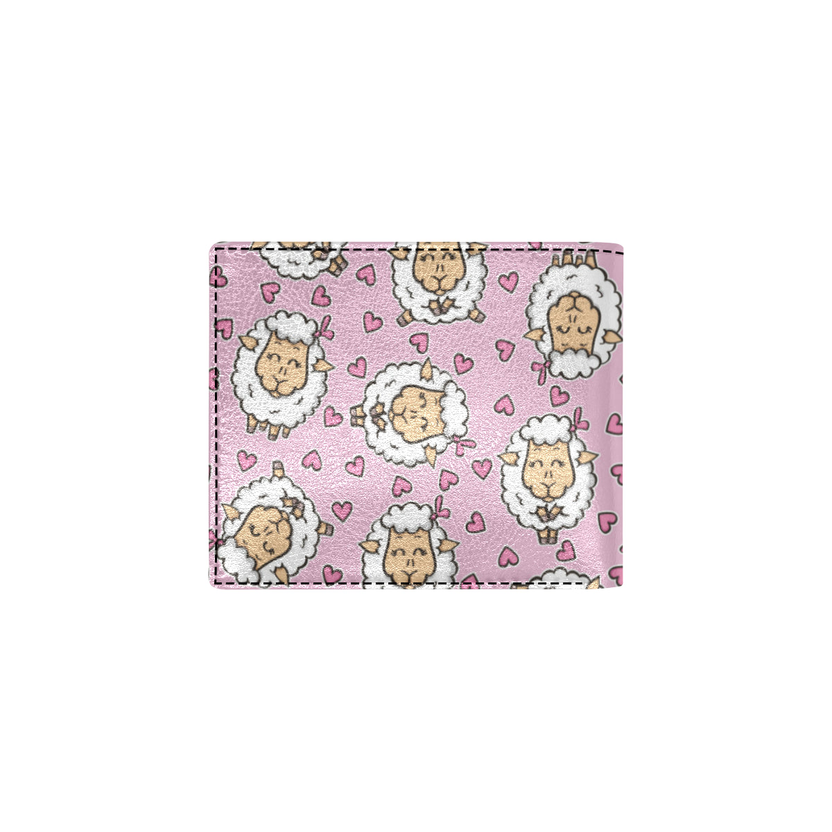 Sheep Cute Pattern Print Design 01 Men's ID Card Wallet