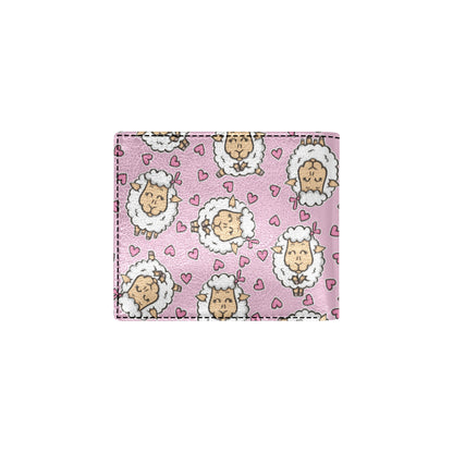 Sheep Cute Pattern Print Design 01 Men's ID Card Wallet