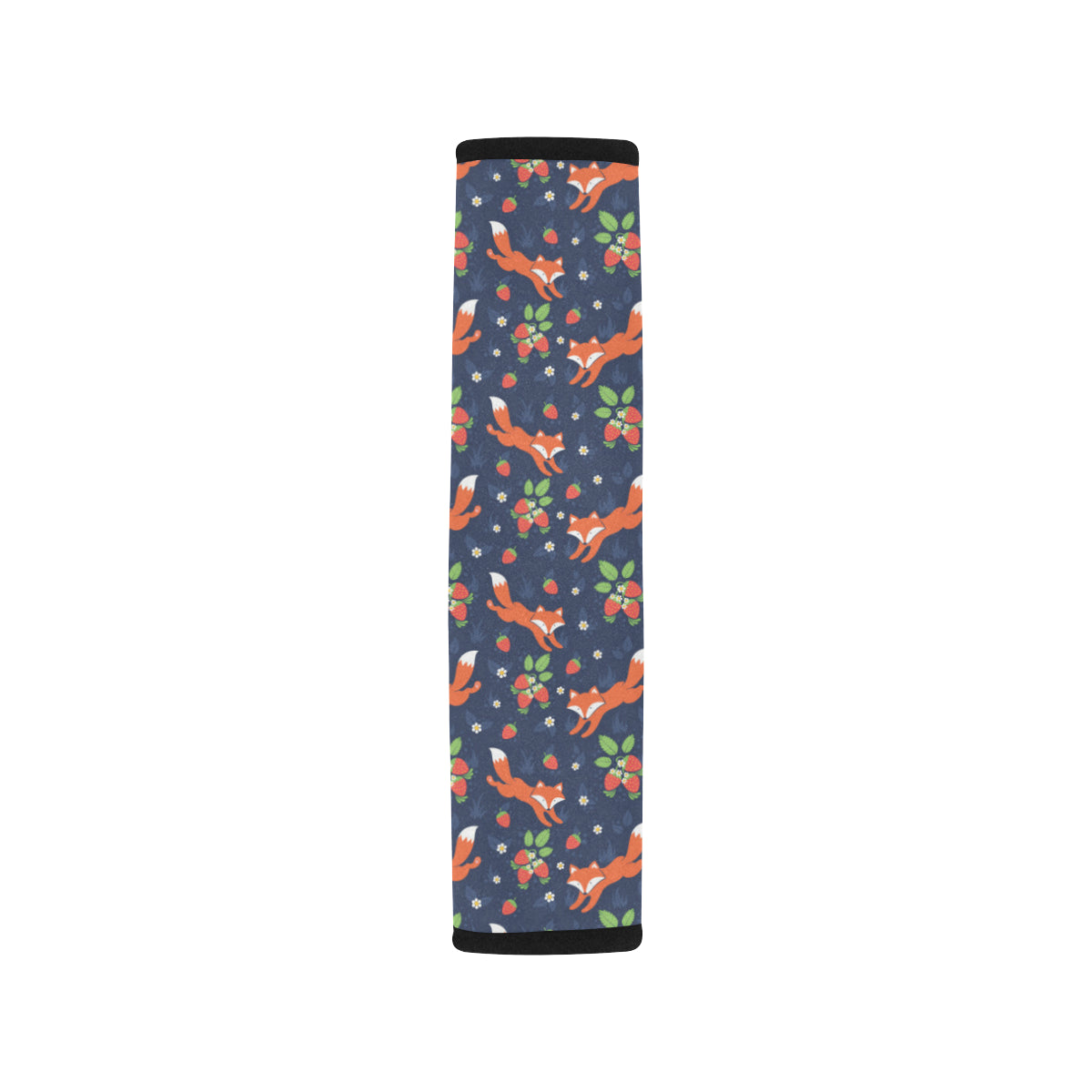 Fox Strawberry Print Pattern Car Seat Belt Cover