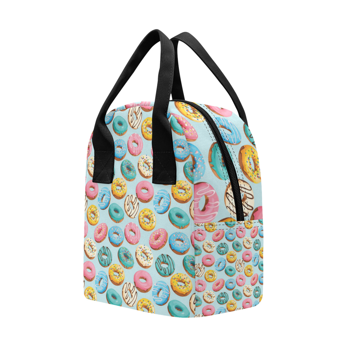 Donut Pattern Print Design DN05 Insulated Lunch Bag