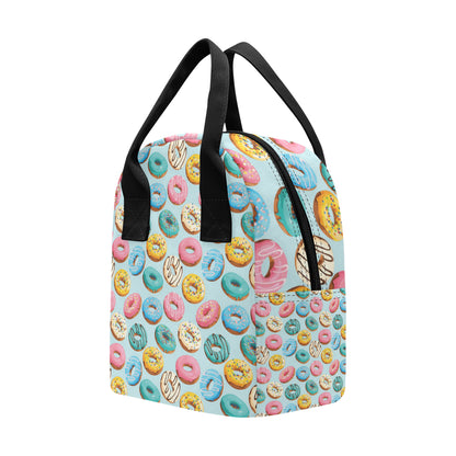 Donut Pattern Print Design DN05 Insulated Lunch Bag