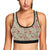 Native Buffalo Head Themed Design Print Sports Bra