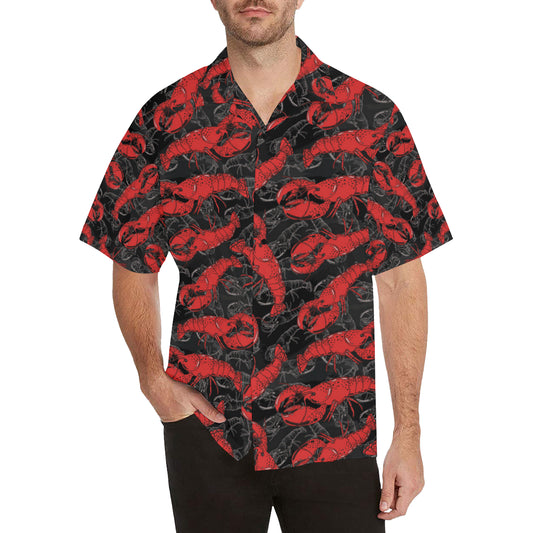 Lobster Pattern Print Design 04 Men's Hawaiian Shirt