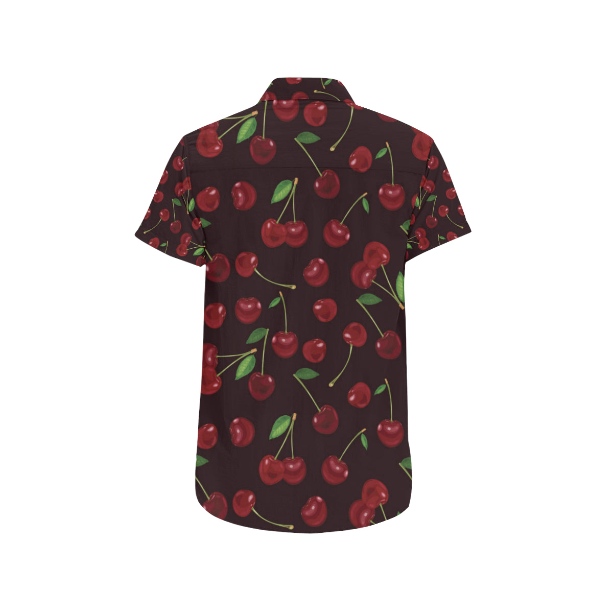 Cherry Fresh Pattern Men's Short Sleeve Button Up Shirt
