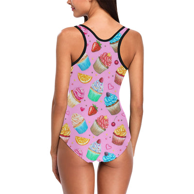 Cupcake Pattern Print Design CP05 Women Swimsuit