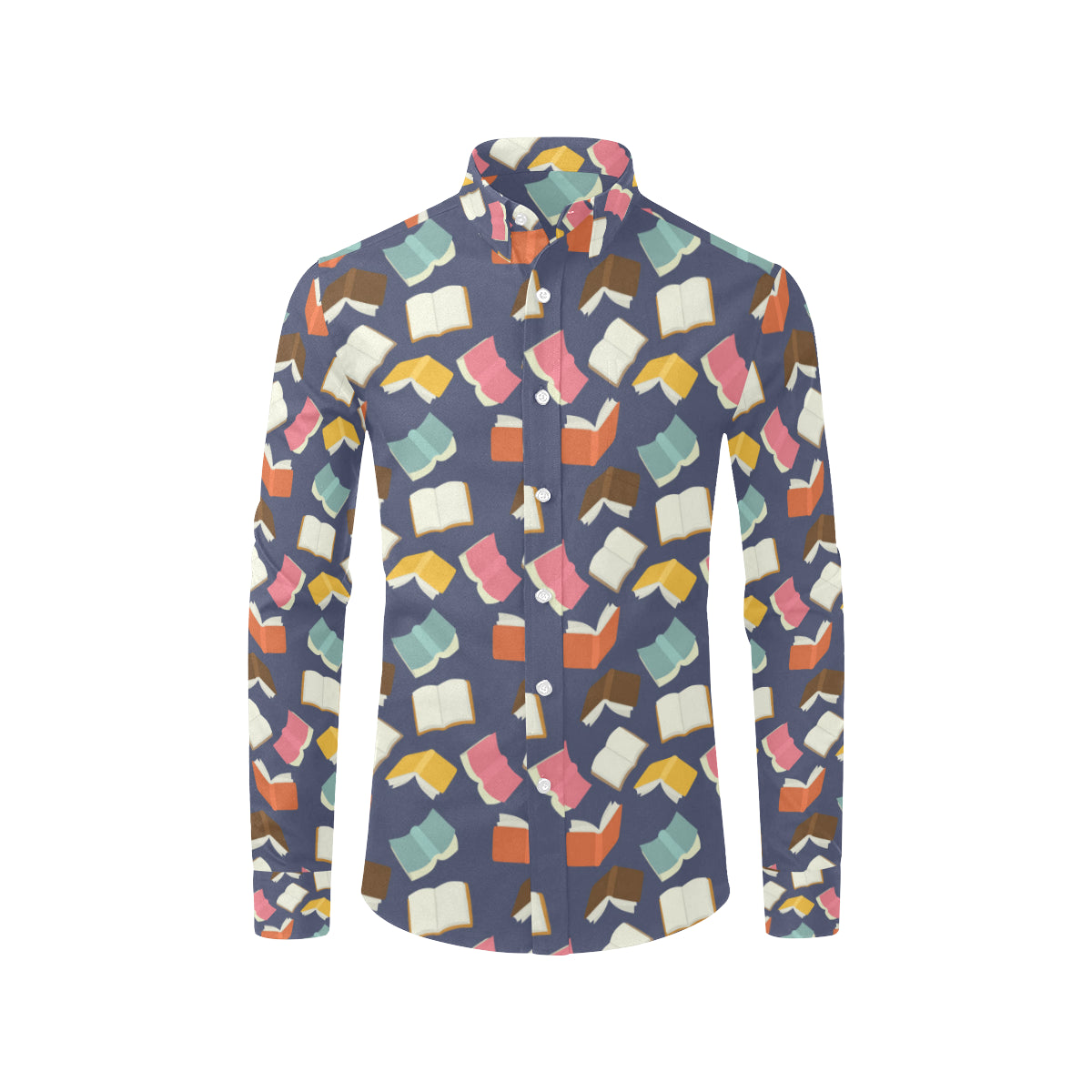 Book Pattern Print Design 01 Men's Long Sleeve Shirt