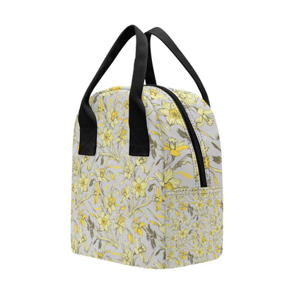 Daffodils Pattern Print Design DF05 Insulated Lunch Bag
