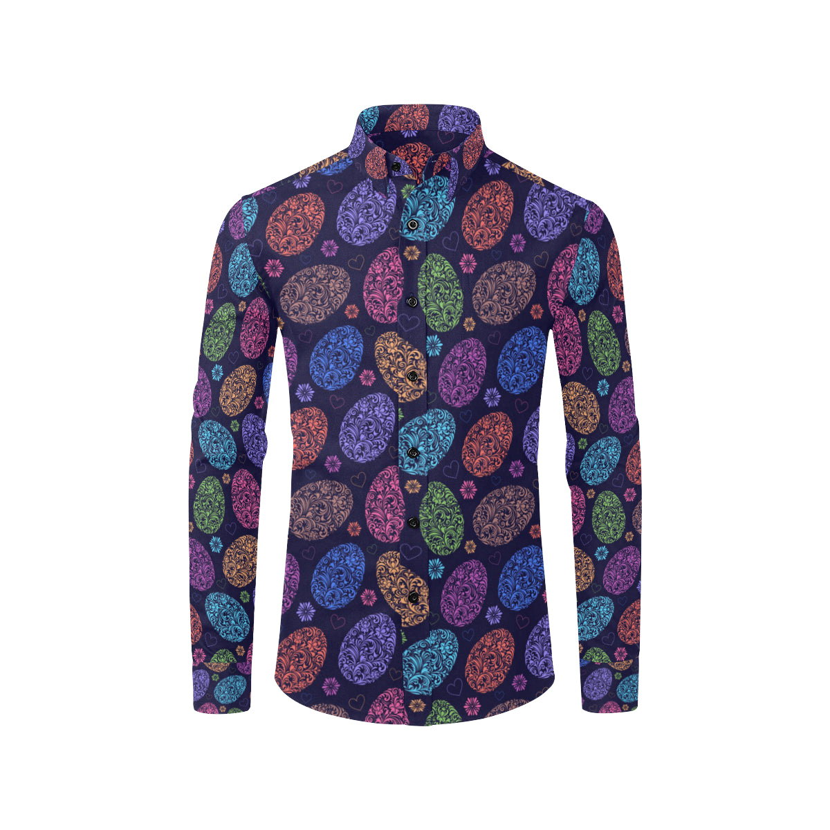 Easter Eggs Pattern Print Design RB012 Men's Long Sleeve Shirt