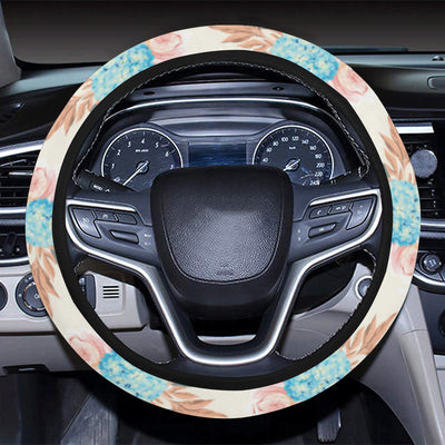 Bluebird Pattern Print Design 03 Steering Wheel Cover with Elastic Edge