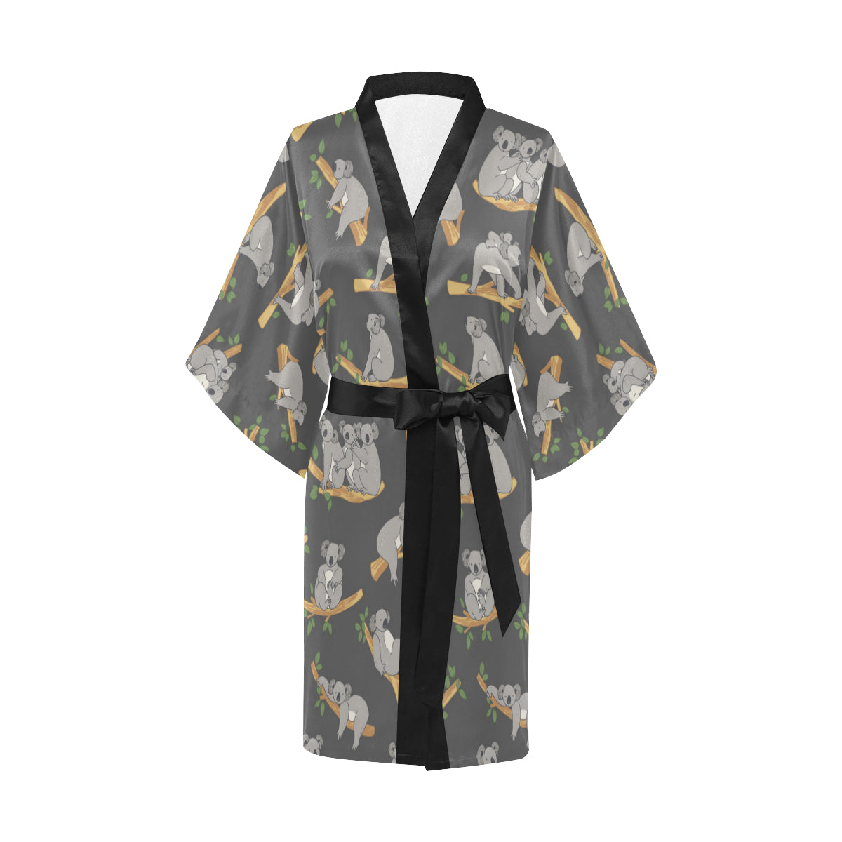 Koala Pattern Print Design 07 Women's Short Kimono